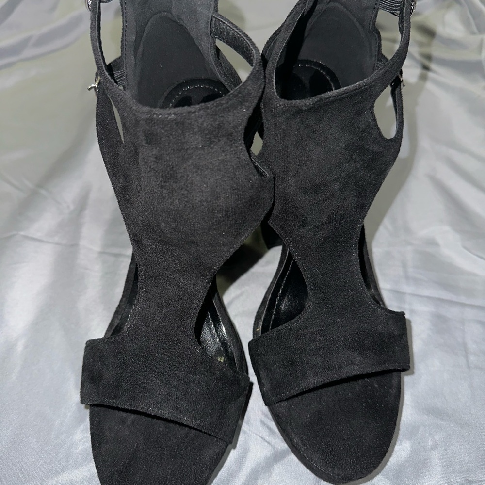 Black Suede Women's Heels